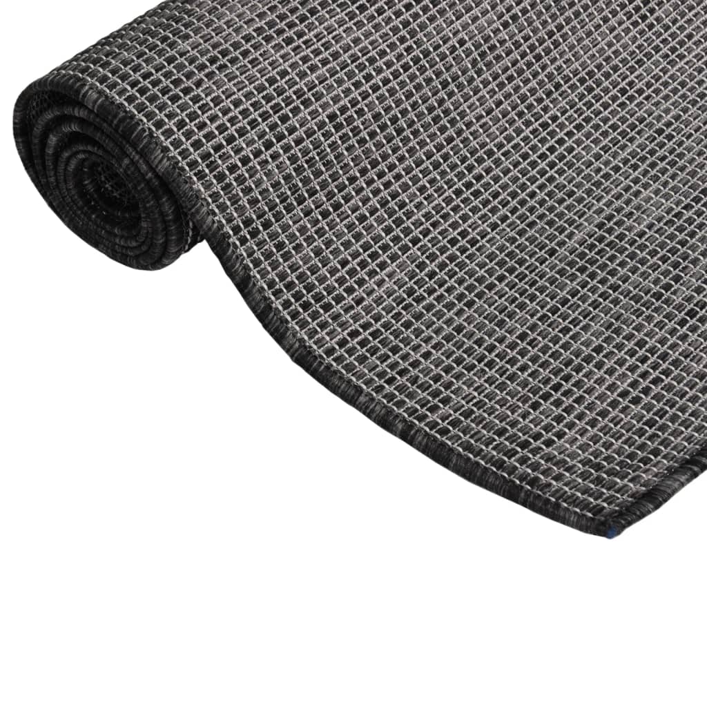 vidaXL Covor de exterior, gri, 200x280 cm, țesătură plată vidaXL Covor de exterior, gri, 200x280 cm, țesătură plată