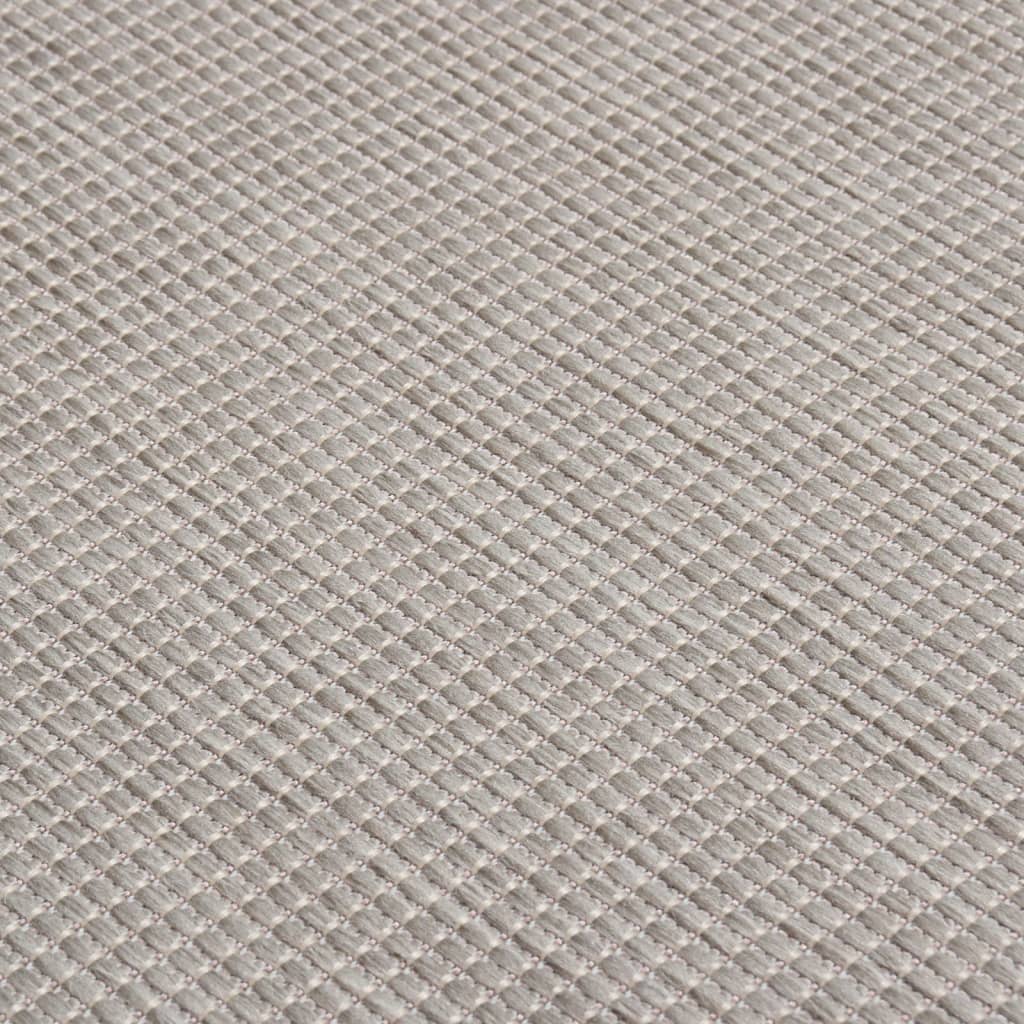 vidaXL Covor de exterior, gri taupe, 120x170 cm, țesătură plată vidaXL Covor de exterior, gri taupe, 120x170 cm, țesătură plată