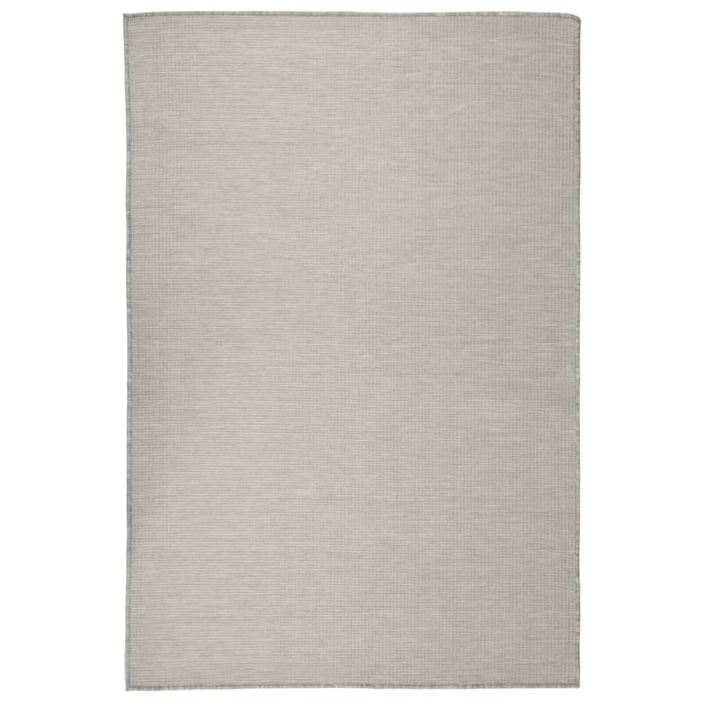 vidaXL Covor de exterior, gri taupe, 120x170 cm, țesătură plată vidaXL Covor de exterior, gri taupe, 120x170 cm, țesătură plată