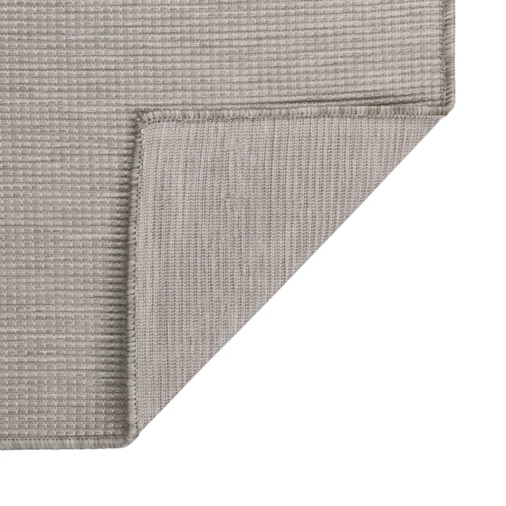 vidaXL Covor de exterior, gri taupe, 160x230 cm, țesătură plată vidaXL Covor de exterior, gri taupe, 160x230 cm, țesătură plată