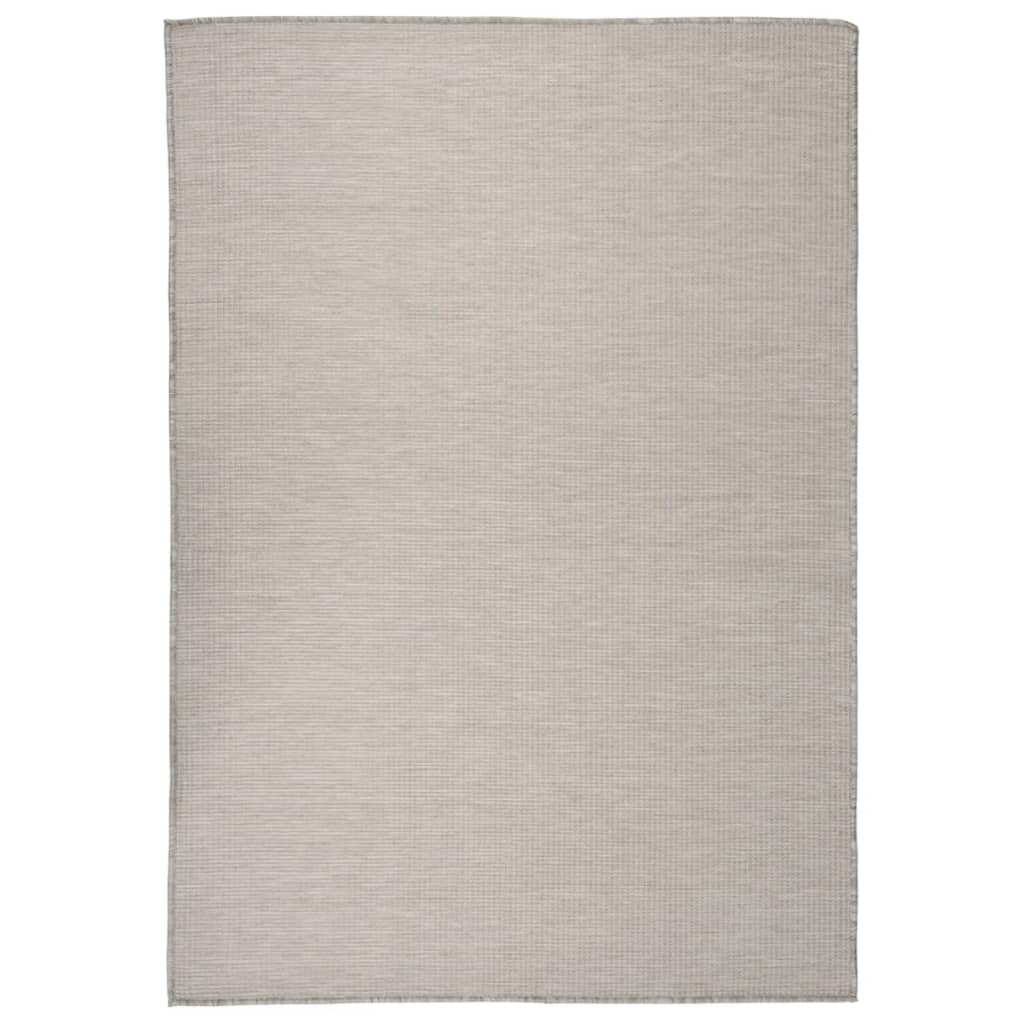 vidaXL Covor de exterior, gri taupe, 160x230 cm, țesătură plată vidaXL Covor de exterior, gri taupe, 160x230 cm, țesătură plată