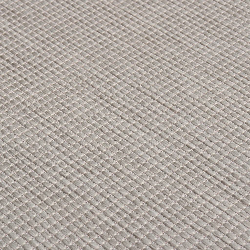 vidaXL Covor de exterior, gri taupe, 200x280 cm, țesătură plată vidaXL Covor de exterior, gri taupe, 200x280 cm, țesătură plată