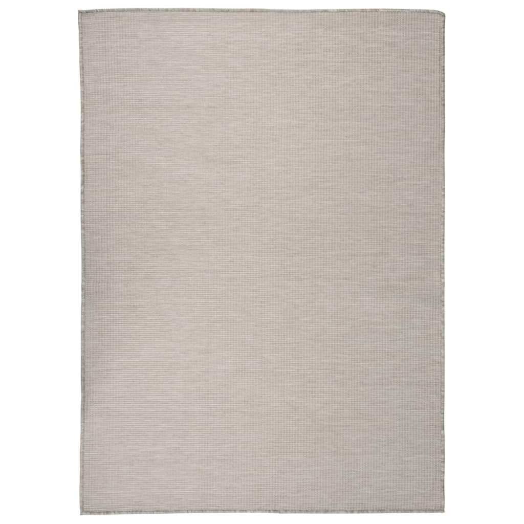 vidaXL Covor de exterior, gri taupe, 200x280 cm, țesătură plată vidaXL Covor de exterior, gri taupe, 200x280 cm, țesătură plată