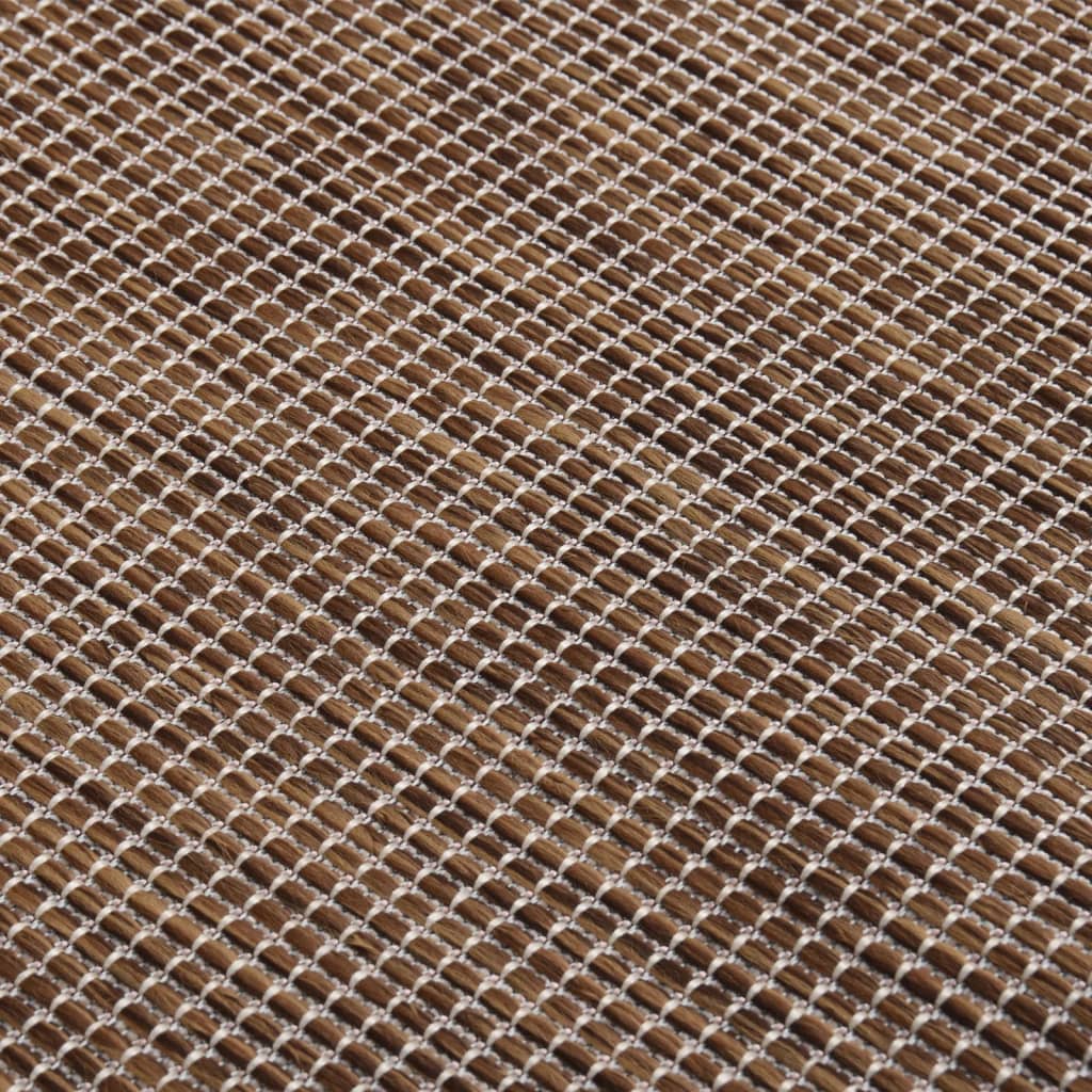 vidaXL Covor de exterior, maro, 160x230 cm, țesătură plată vidaXL Covor de exterior, maro, 160x230 cm, țesătură plată