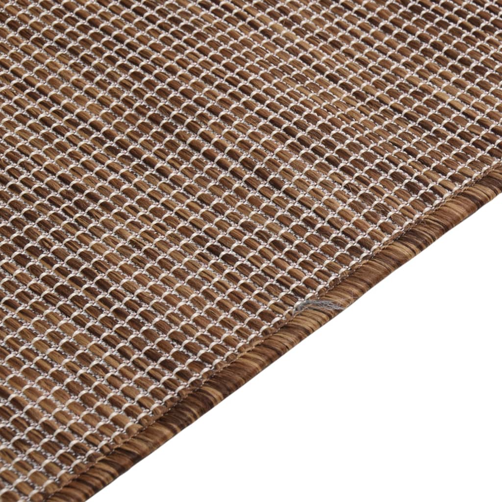 vidaXL Covor de exterior, maro, 200x280 cm, țesătură plată vidaXL Covor de exterior, maro, 200x280 cm, țesătură plată