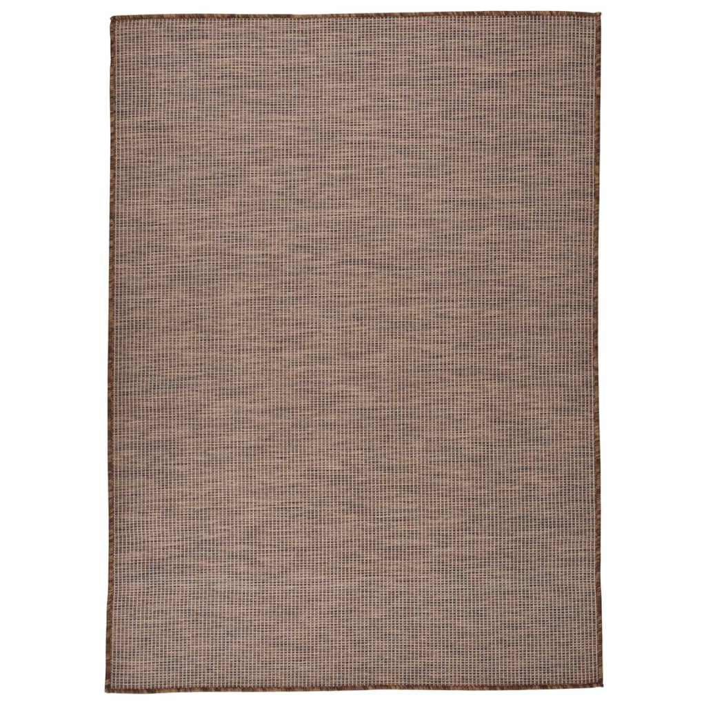vidaXL Covor de exterior, maro, 200x280 cm, țesătură plată vidaXL Covor de exterior, maro, 200x280 cm, țesătură plată