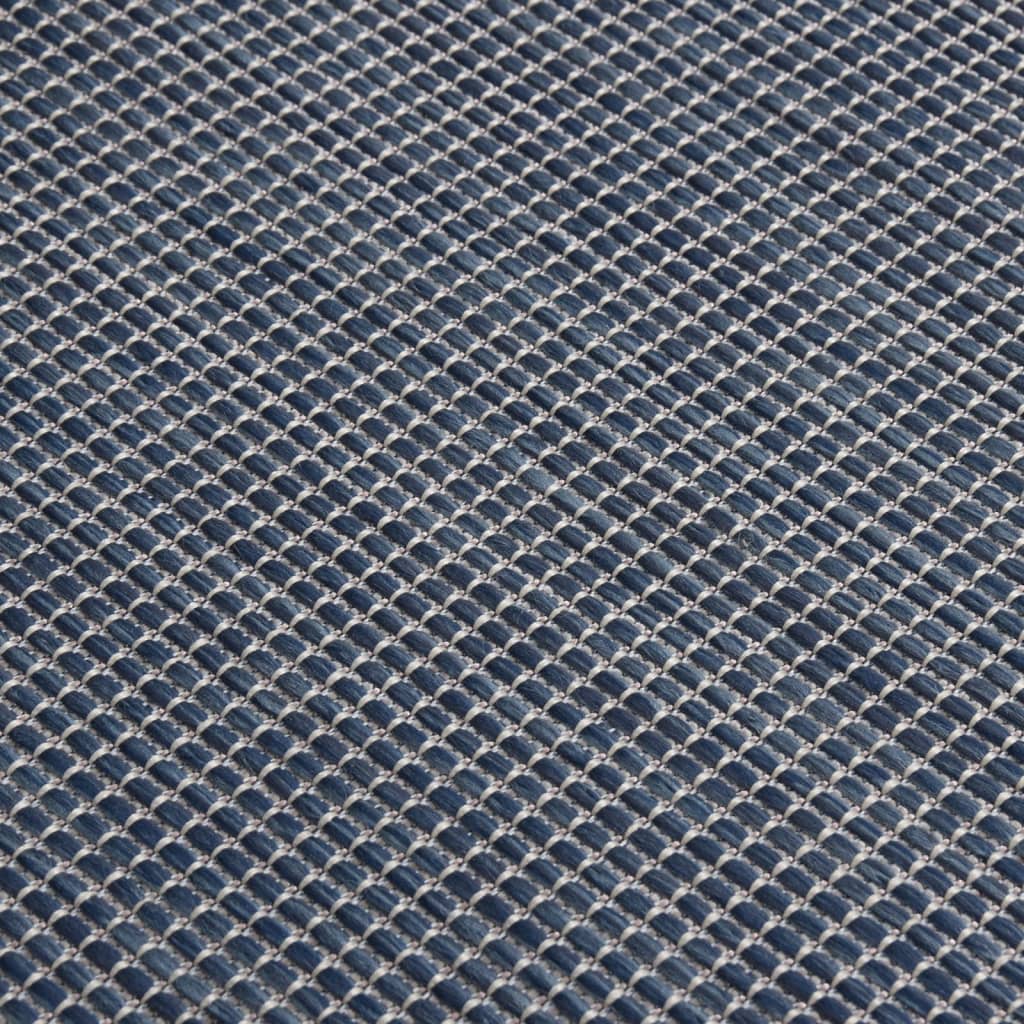 vidaXL Covor de exterior, albastru, 120x170 cm, țesătură plată vidaXL Covor de exterior, albastru, 120x170 cm, țesătură plată