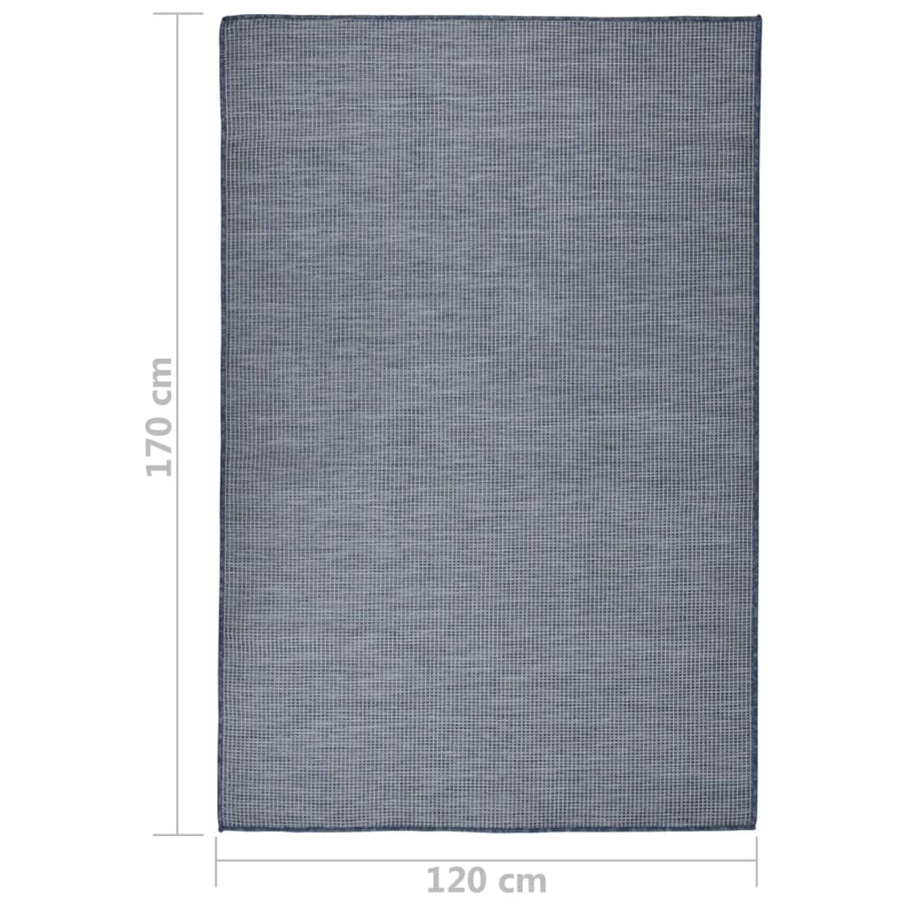 vidaXL Covor de exterior, albastru, 120x170 cm, țesătură plată vidaXL Covor de exterior, albastru, 120x170 cm, țesătură plată