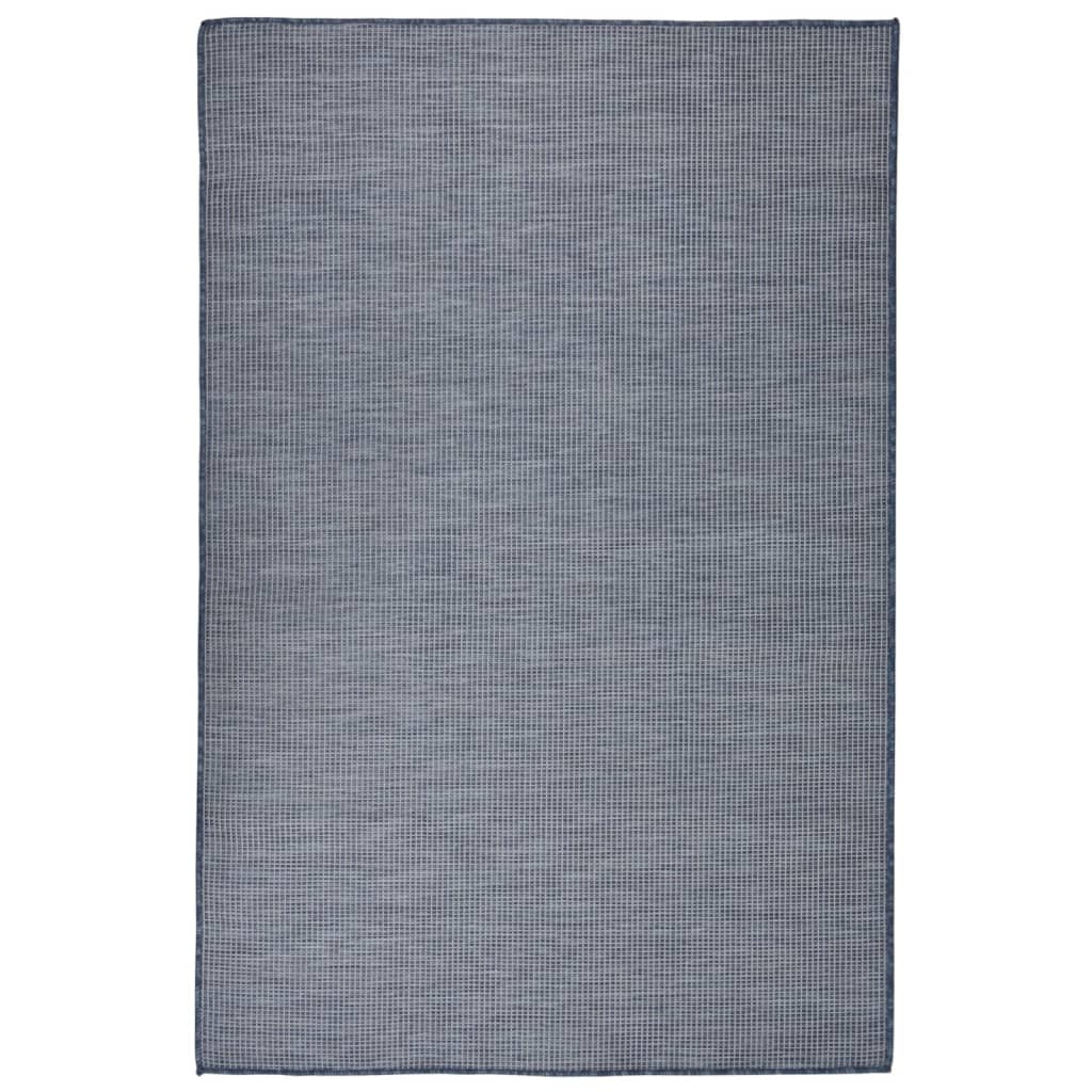 vidaXL Covor de exterior, albastru, 120x170 cm, țesătură plată vidaXL Covor de exterior, albastru, 120x170 cm, țesătură plată