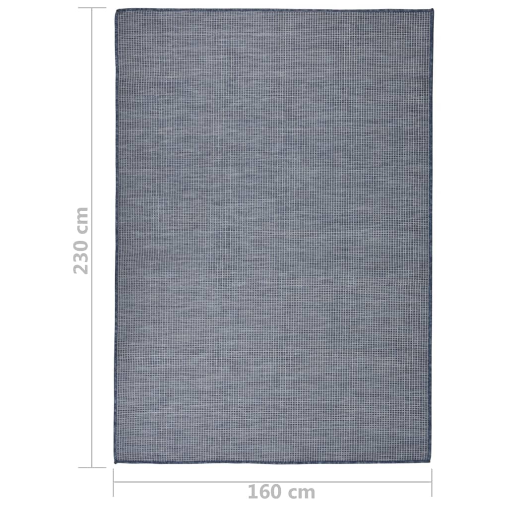 vidaXL Covor de exterior, albastru, 160x230 cm, țesătură plată vidaXL Covor de exterior, albastru, 160x230 cm, țesătură plată