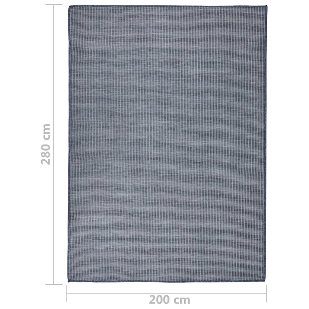 vidaXL Covor de exterior, albastru, 200x280 cm, țesătură plată vidaXL Covor de exterior, albastru, 200x280 cm, țesătură plată