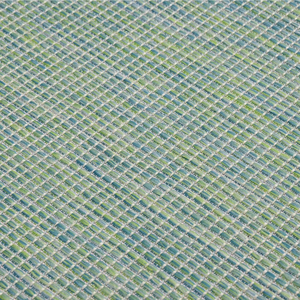 vidaXL Covor de exterior, turcoaz, 80x250 cm, țesătură plată vidaXL Covor de exterior, turcoaz, 80x250 cm, țesătură plată