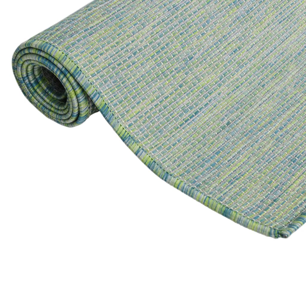 vidaXL Covor de exterior, turcoaz, 120x170 cm, țesătură plată vidaXL Covor de exterior, turcoaz, 120x170 cm, țesătură plată