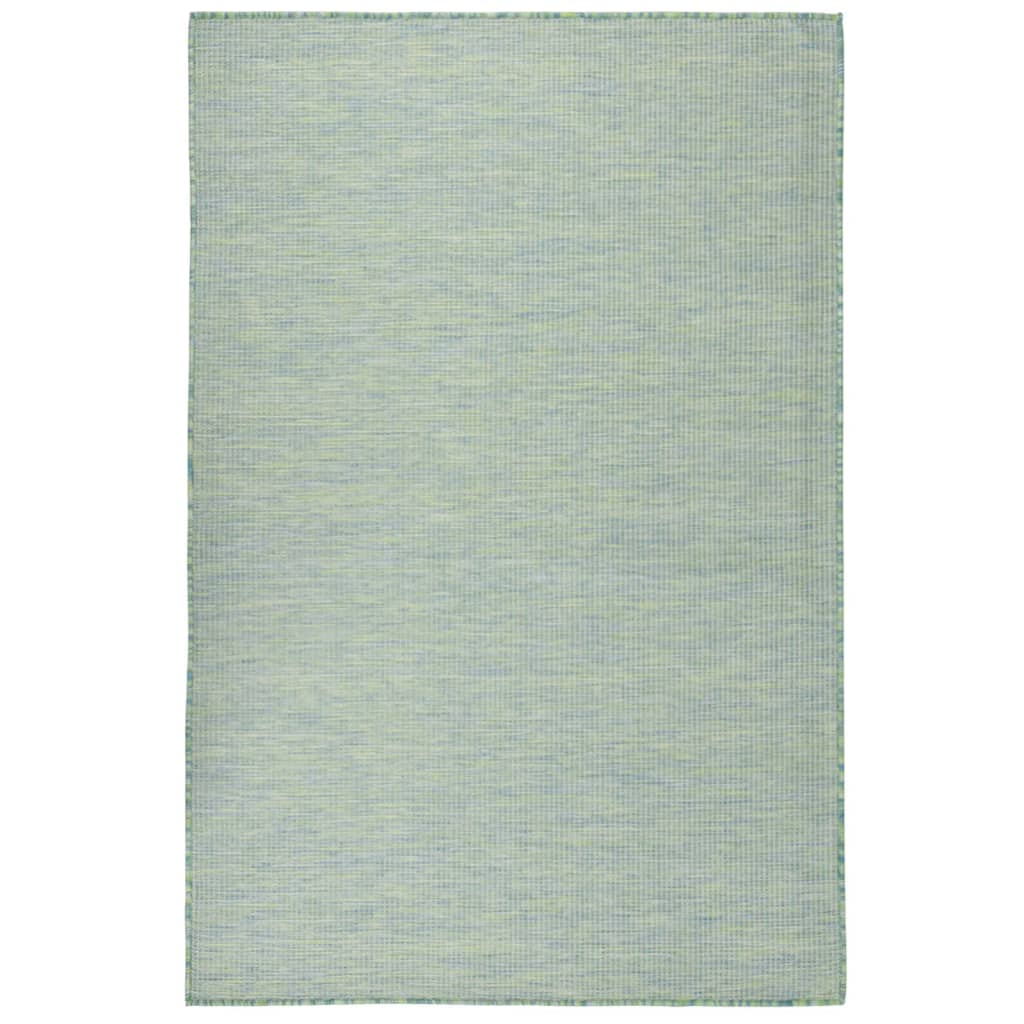 vidaXL Covor de exterior, turcoaz, 120x170 cm, țesătură plată vidaXL Covor de exterior, turcoaz, 120x170 cm, țesătură plată
