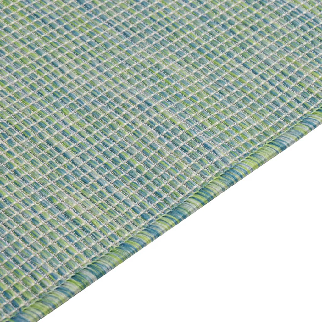 vidaXL Covor de exterior, turcoaz, 140x200 cm, țesătură plată vidaXL Covor de exterior, turcoaz, 140x200 cm, țesătură plată