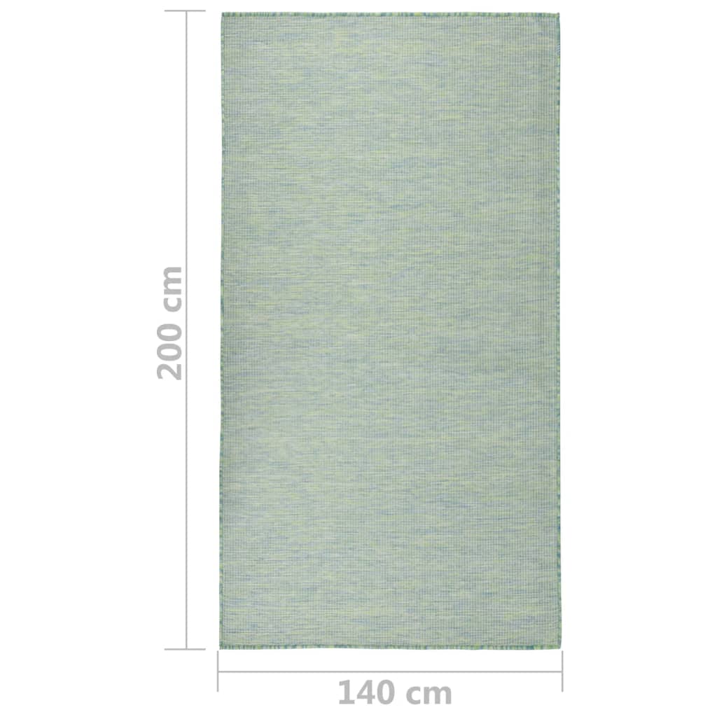 vidaXL Covor de exterior, turcoaz, 140x200 cm, țesătură plată vidaXL Covor de exterior, turcoaz, 140x200 cm, țesătură plată
