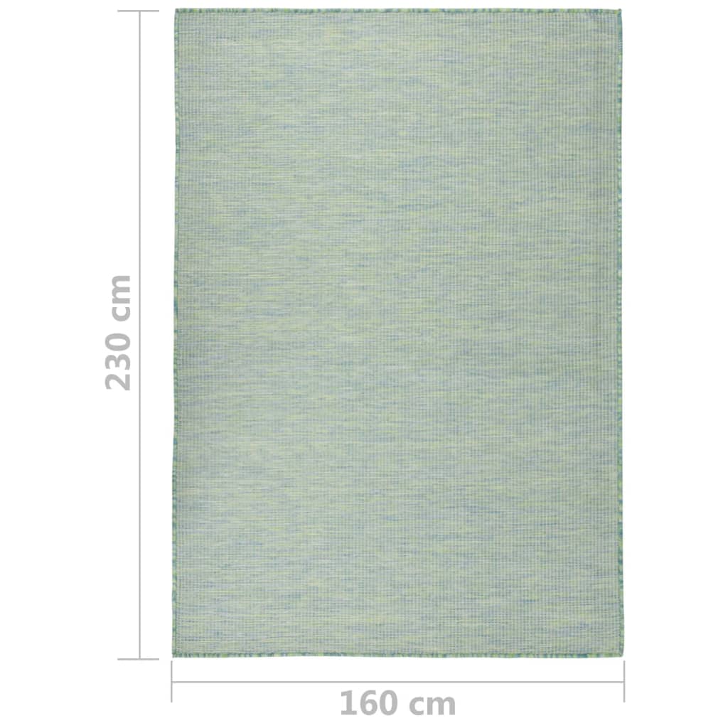 vidaXL Covor de exterior, turcoaz, 160x230 cm, țesătură plată vidaXL Covor de exterior, turcoaz, 160x230 cm, țesătură plată