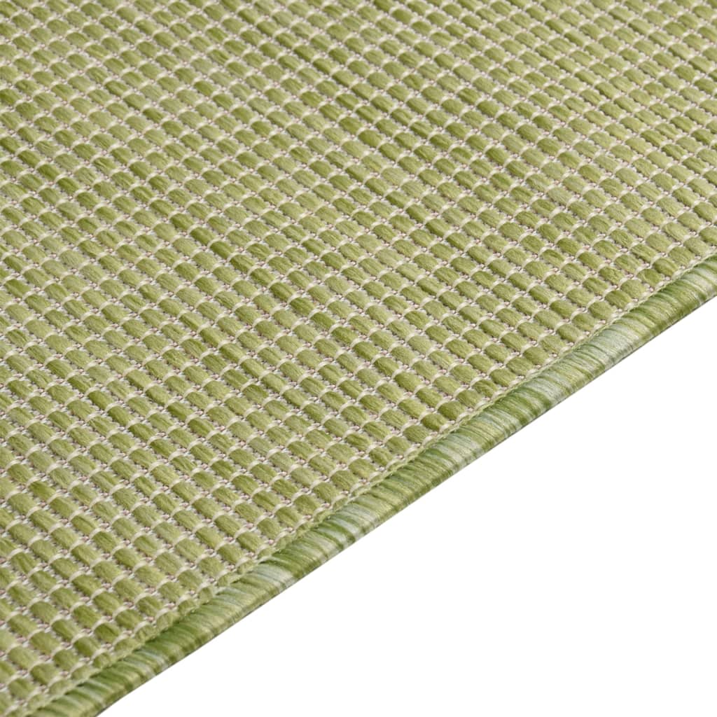 vidaXL Covor de exterior, verde, 140x200 cm, țesătură plată vidaXL Covor de exterior, verde, 140x200 cm, țesătură plată