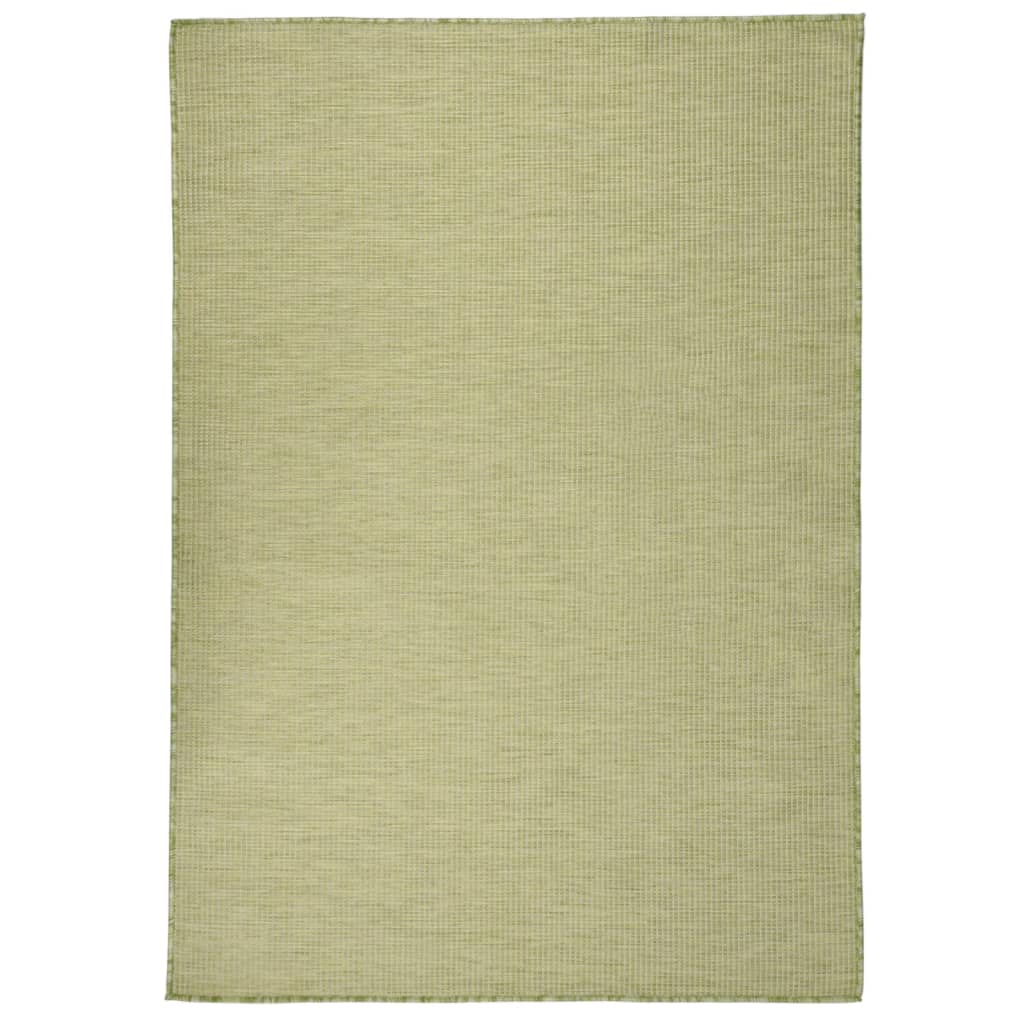 vidaXL Covor de exterior, verde, 140x200 cm, țesătură plată vidaXL Covor de exterior, verde, 140x200 cm, țesătură plată