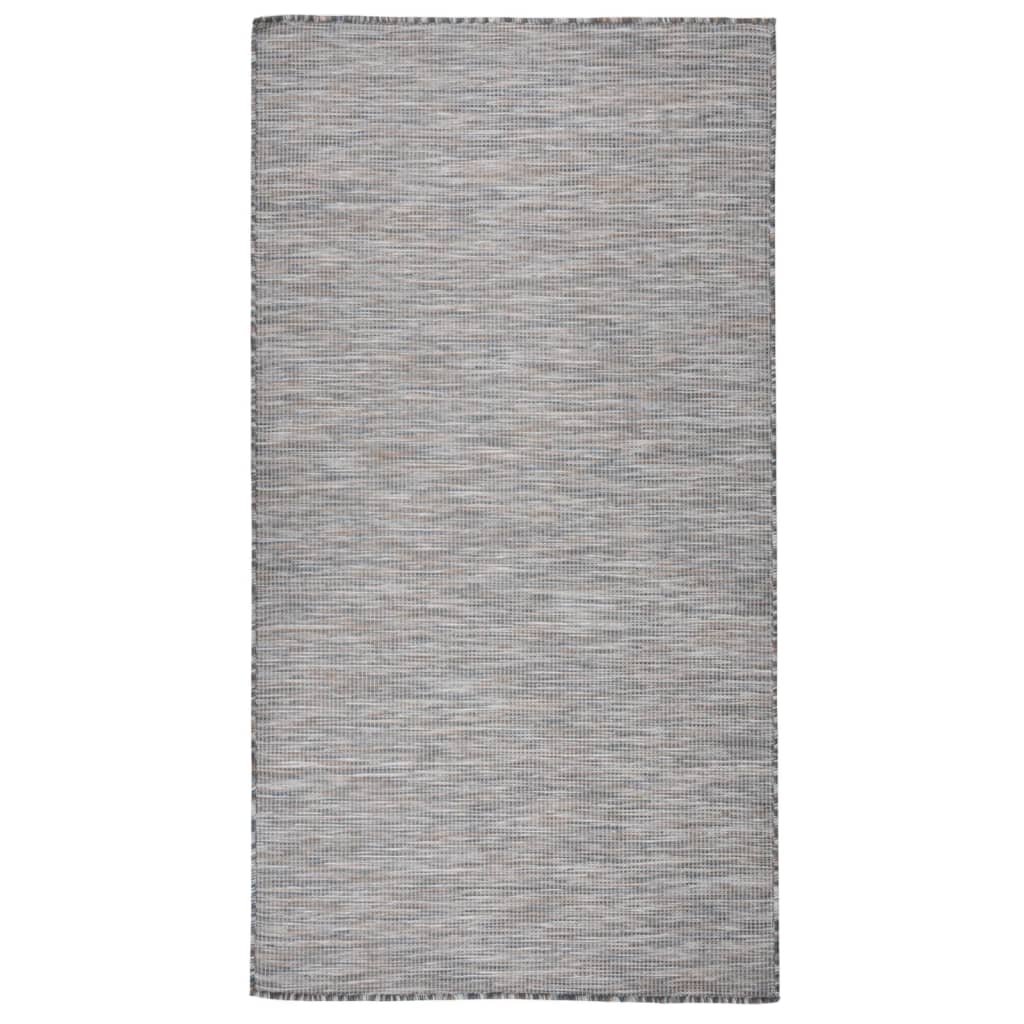 vidaXL Covor de exterior, maro şi albastru, 80x150 cm, țesătură plată vidaXL Covor de exterior, maro şi albastru, 80x150 cm, țesătură plată