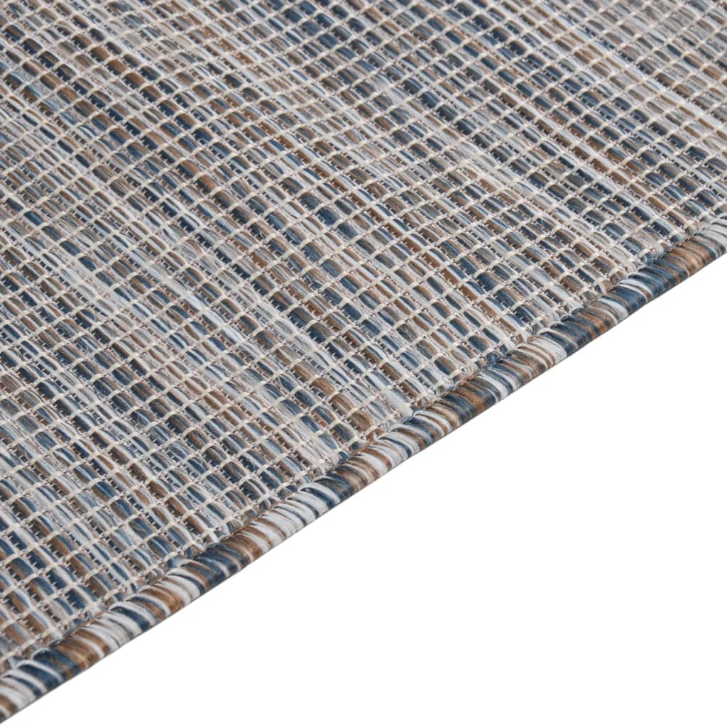 vidaXL Covor de exterior, maro şi albastru, 80x250 cm, țesătură plată vidaXL Covor de exterior, maro şi albastru, 80x250 cm, țesătură plată