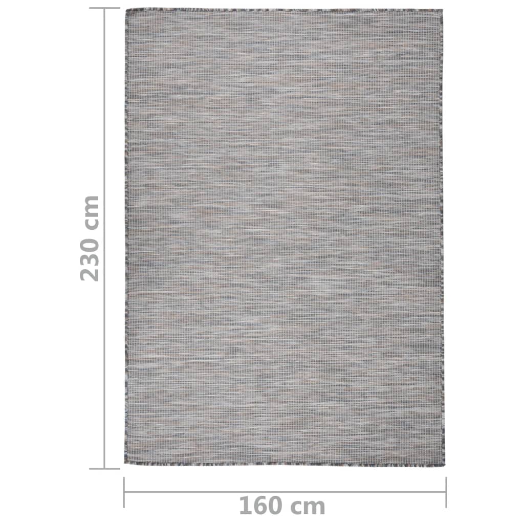 vidaXL Covor de exterior, maro şi albastru, 160x230 cm, țesătură plată vidaXL Covor de exterior, maro şi albastru, 160x230 cm, țesătură plată