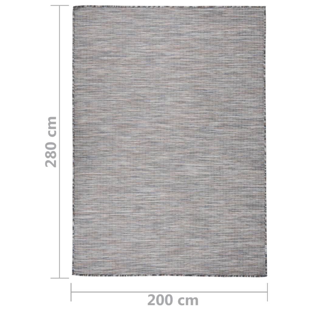 vidaXL Covor de exterior, maro şi albastru, 200x280 cm, țesătură plată vidaXL Covor de exterior, maro şi albastru, 200x280 cm, țesătură plată
