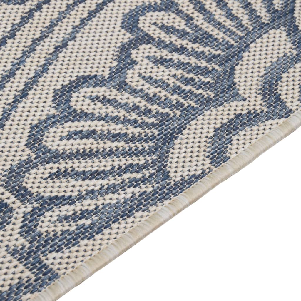 vidaXL Covor de exterior, model albastru, 160x230 cm, țesătură plată vidaXL Covor de exterior, model albastru, 160x230 cm, țesătură plată