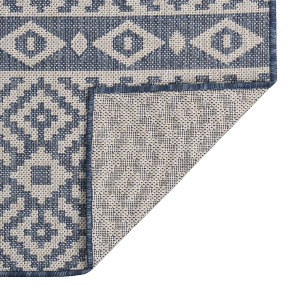 vidaXL Covor de exterior, dungi albastre, 160x230 cm, țesătură plată vidaXL Covor de exterior, dungi albastre, 160x230 cm, țesătură plată