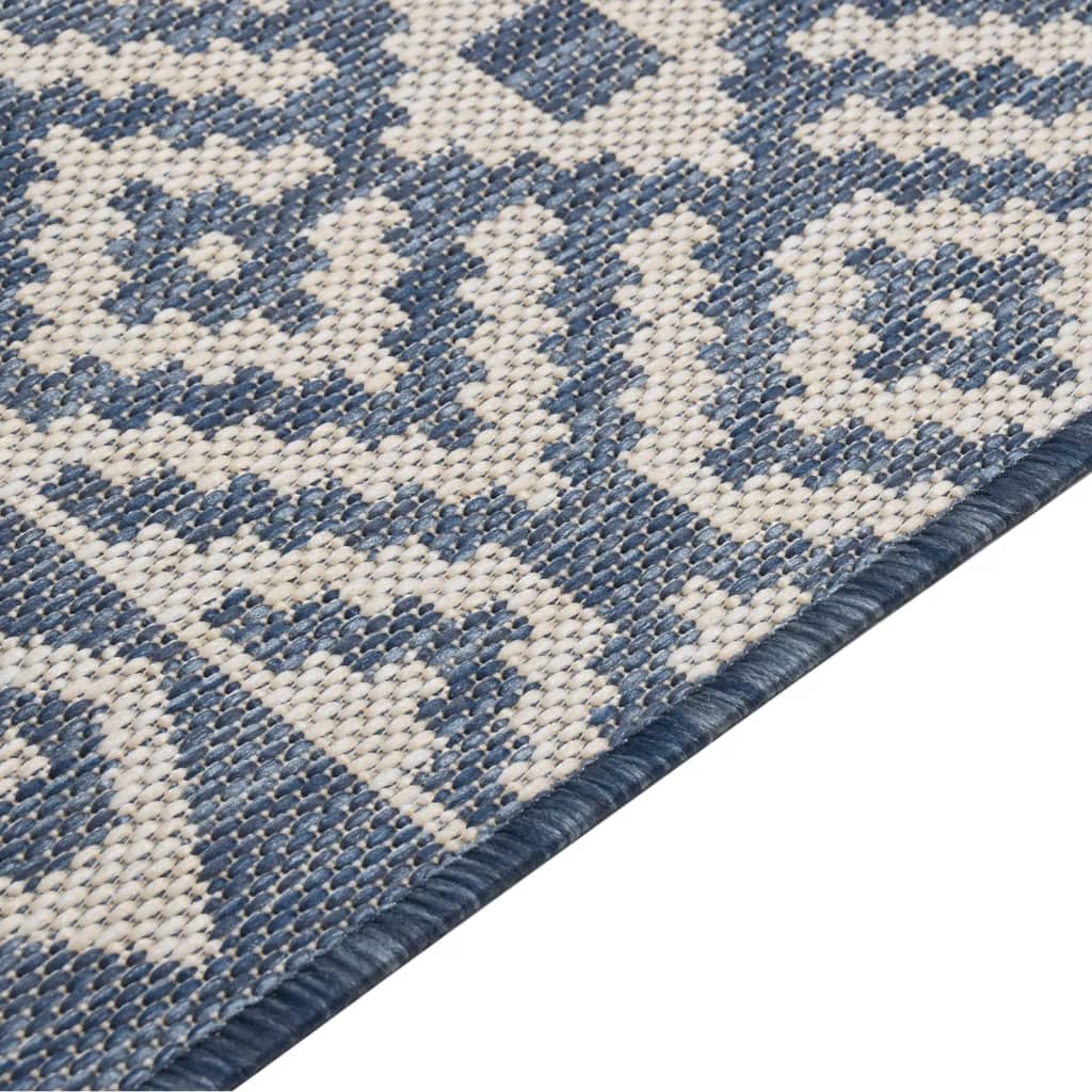 vidaXL Covor de exterior, dungi albastre, 160x230 cm, țesătură plată vidaXL Covor de exterior, dungi albastre, 160x230 cm, țesătură plată