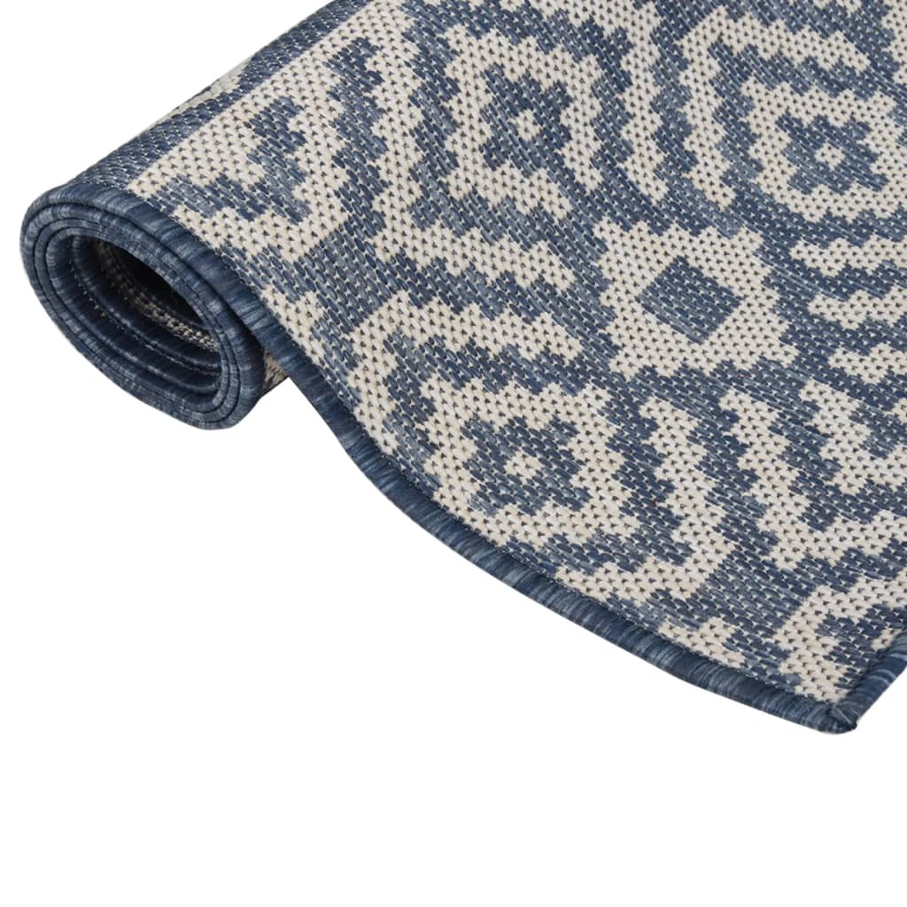 vidaXL Covor de exterior, dungi albastre, 200x280 cm, țesătură plată vidaXL Covor de exterior, dungi albastre, 200x280 cm, țesătură plată