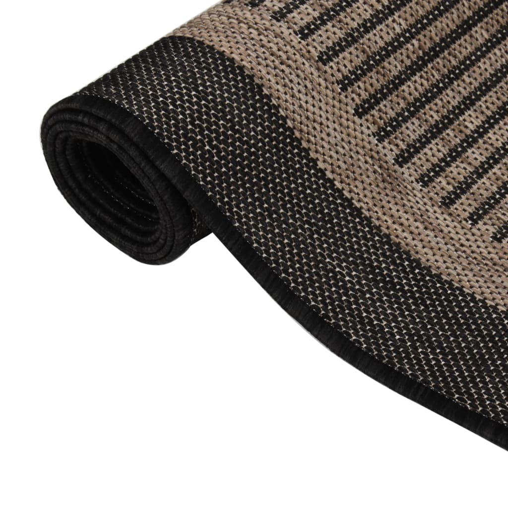vidaXL Covor de exterior, maro închis, 80x250 cm, țesătură plată vidaXL Covor de exterior, maro închis, 80x250 cm, țesătură plată