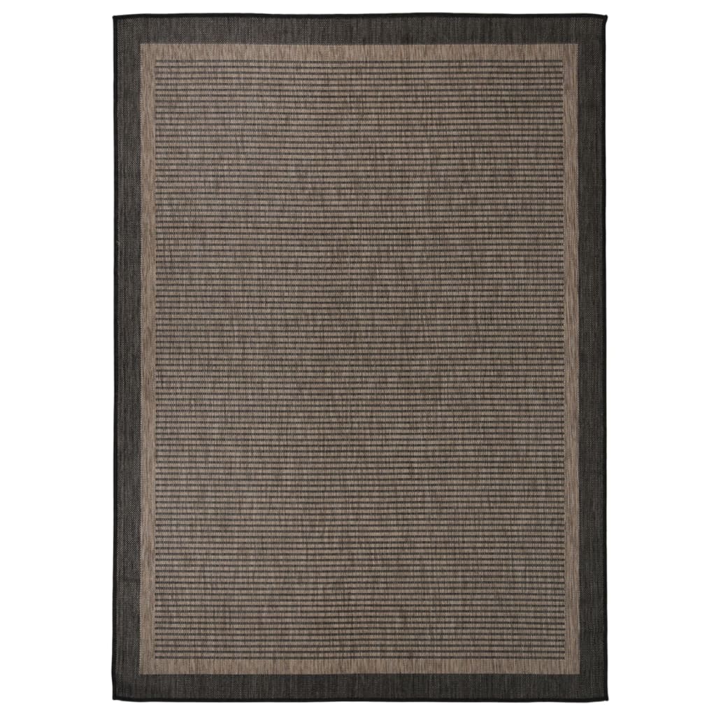 vidaXL Covor de exterior, maro închis, 200x280 cm, țesătură plată