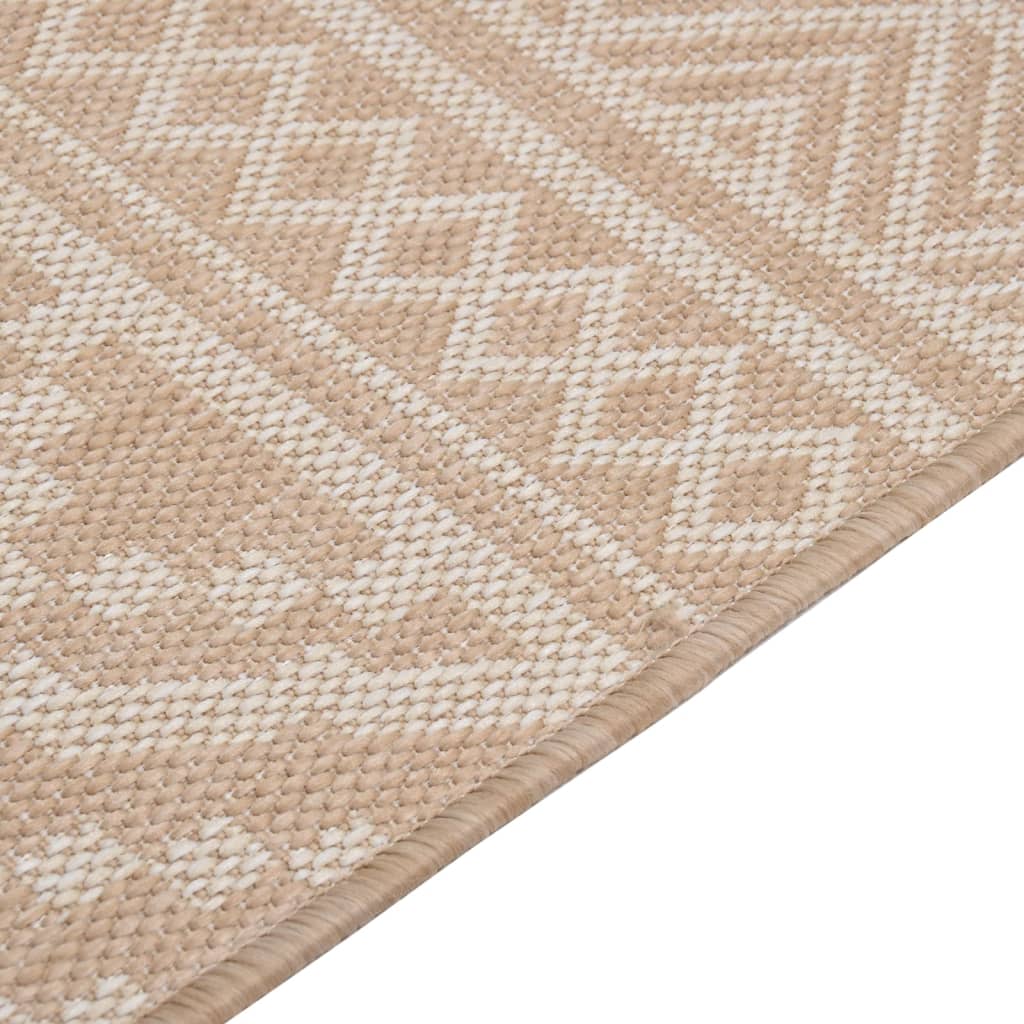 vidaXL Covor de exterior, dungi maro, 80x250 cm, țesătură plată vidaXL Covor de exterior, dungi maro, 80x250 cm, țesătură plată