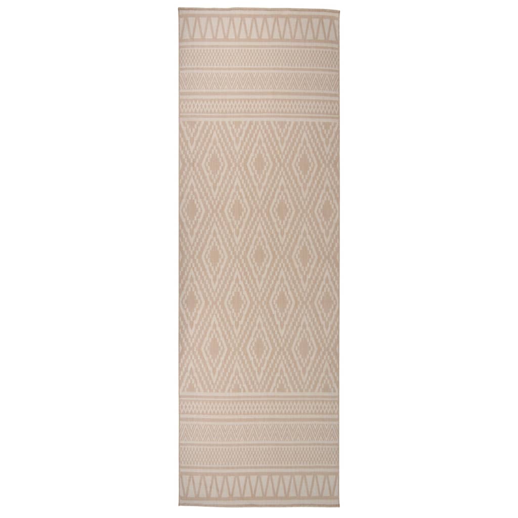 vidaXL Covor de exterior, dungi maro, 80x250 cm, țesătură plată vidaXL Covor de exterior, dungi maro, 80x250 cm, țesătură plată