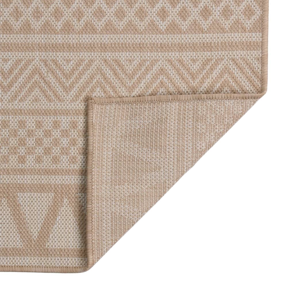 vidaXL Covor de exterior, dungi maro, 120x170 cm, țesătură plată vidaXL Covor de exterior, dungi maro, 120x170 cm, țesătură plată