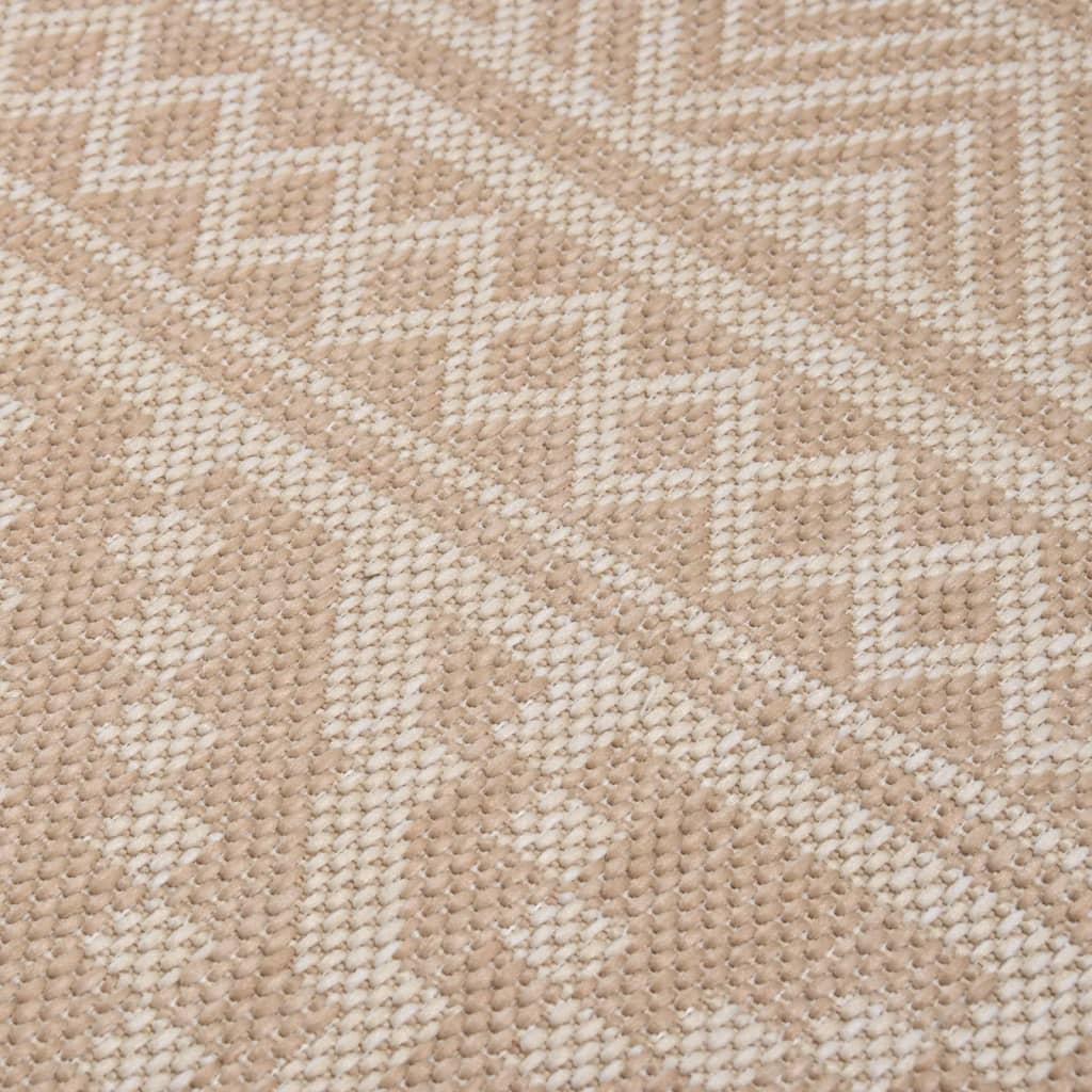 vidaXL Covor de exterior, dungi maro, 120x170 cm, țesătură plată vidaXL Covor de exterior, dungi maro, 120x170 cm, țesătură plată