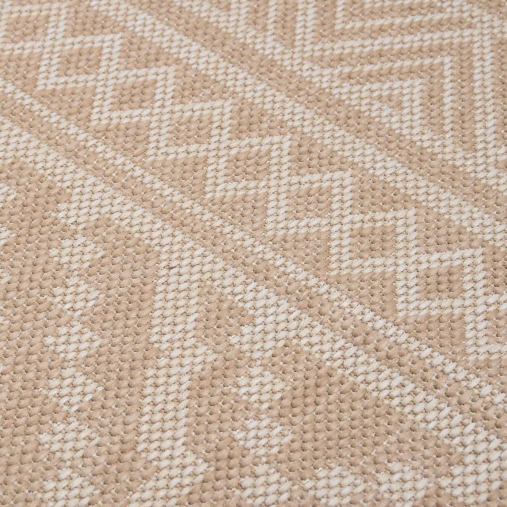 vidaXL Covor de exterior, dungi maro, 140x200 cm, țesătură plată vidaXL Covor de exterior, dungi maro, 140x200 cm, țesătură plată