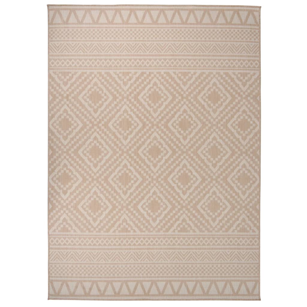 vidaXL Covor de exterior, dungi maro, 200x280 cm, țesătură plată vidaXL Covor de exterior, dungi maro, 200x280 cm, țesătură plată