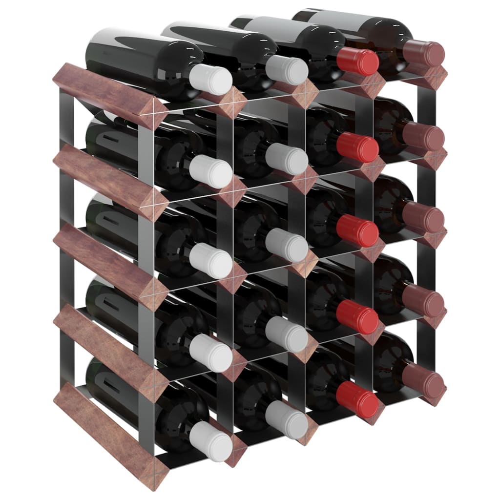 vidaXL Suport sticle de vin, 20 sticle, maro, lemn masiv de pin vidaXL Suport sticle de vin, 20 sticle, maro, lemn masiv de pin