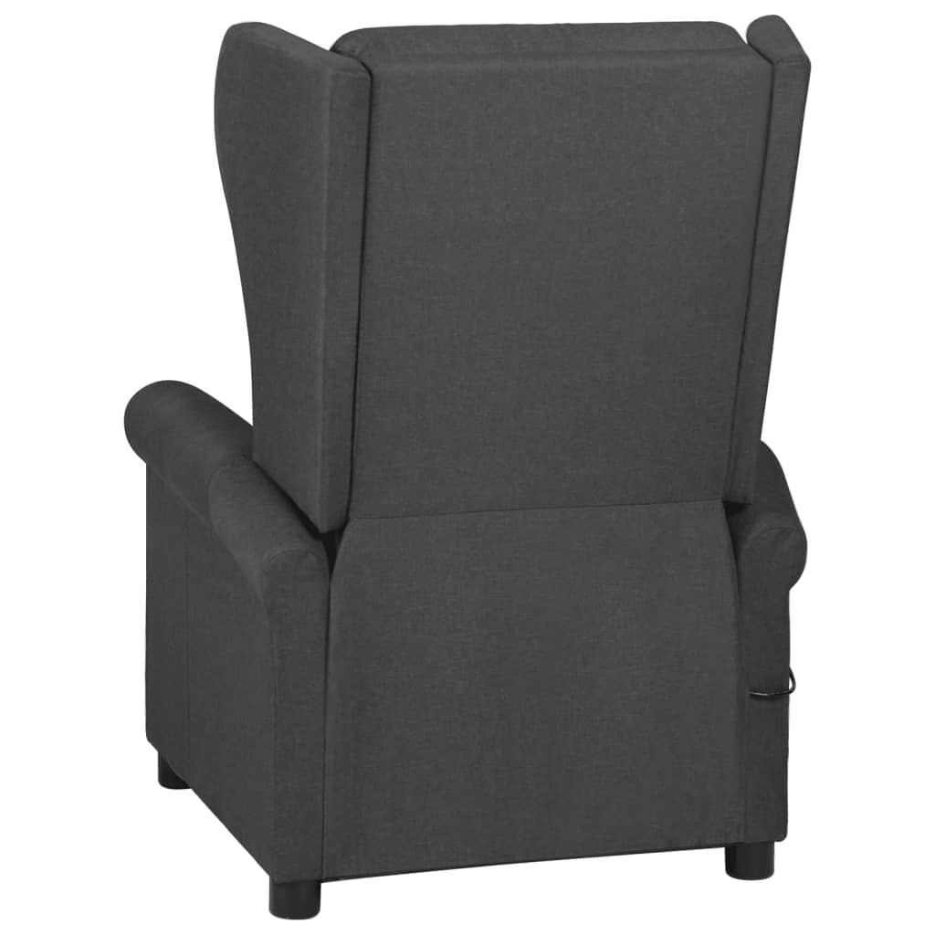 vidaXL Fotoliu rabatabil, gri închis, material textil