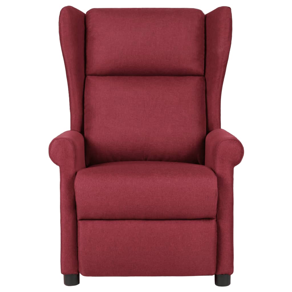 vidaXL Fotoliu rabatabil, roșu vin, material textil vidaXL Fotoliu rabatabil, roșu vin, material textil