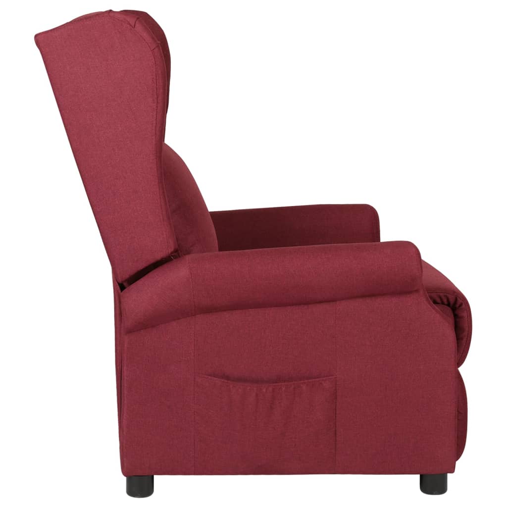 vidaXL Fotoliu rabatabil, roșu vin, material textil vidaXL Fotoliu rabatabil, roșu vin, material textil