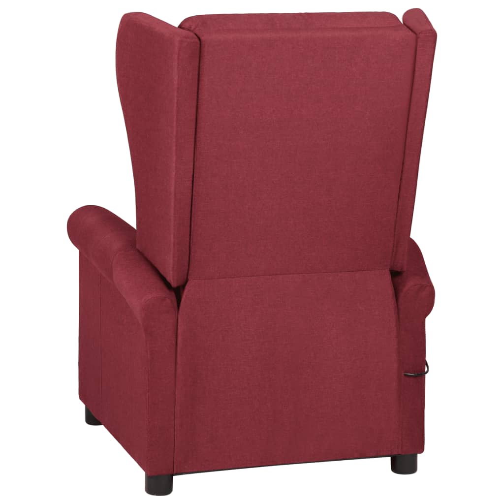 vidaXL Fotoliu rabatabil, roșu vin, material textil vidaXL Fotoliu rabatabil, roșu vin, material textil
