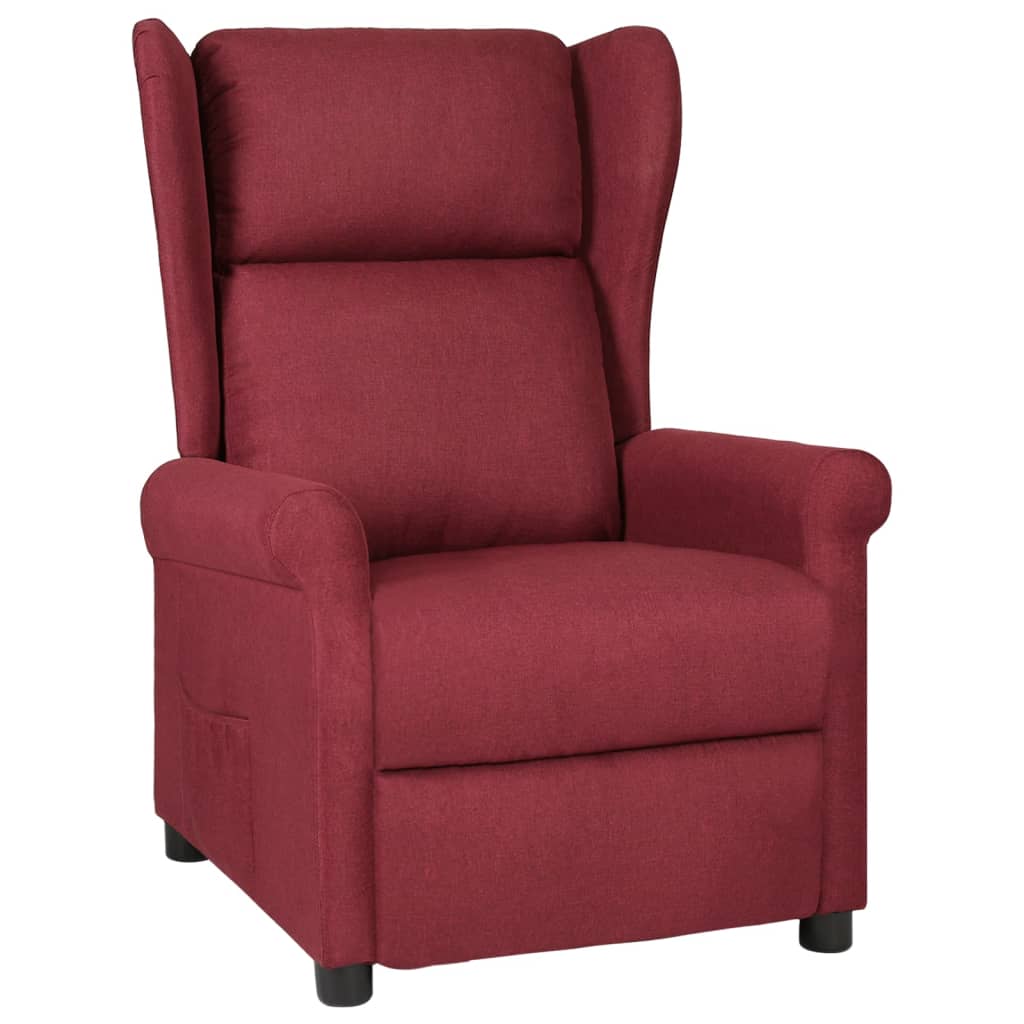 vidaXL Fotoliu rabatabil, roșu vin, material textil vidaXL Fotoliu rabatabil, roșu vin, material textil