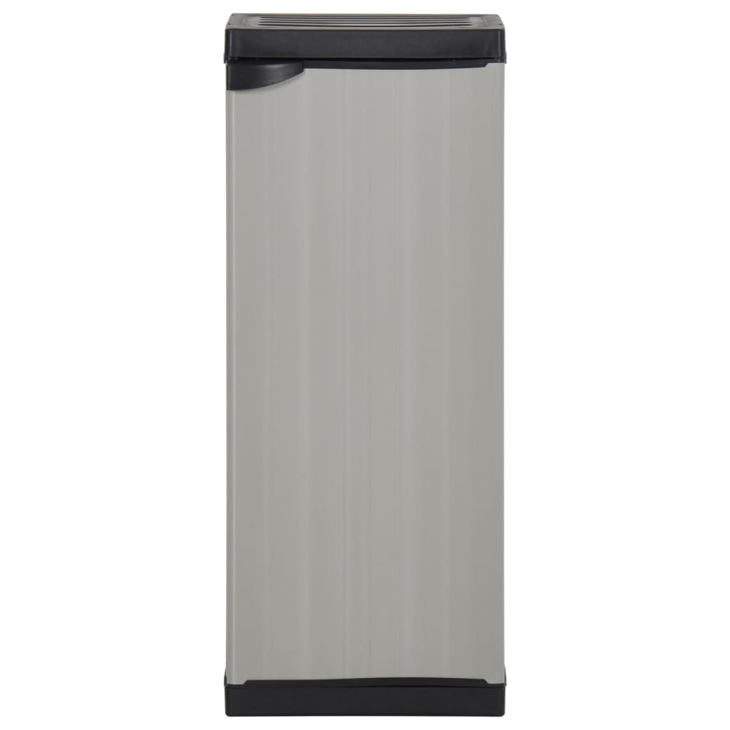 vidaXL Dulap de depozitare grădină, cu 1 raft, gri/negru, 35x40x85 cm vidaXL Dulap de depozitare grădină, cu 1 raft, gri/negru, 35x40x85 cm