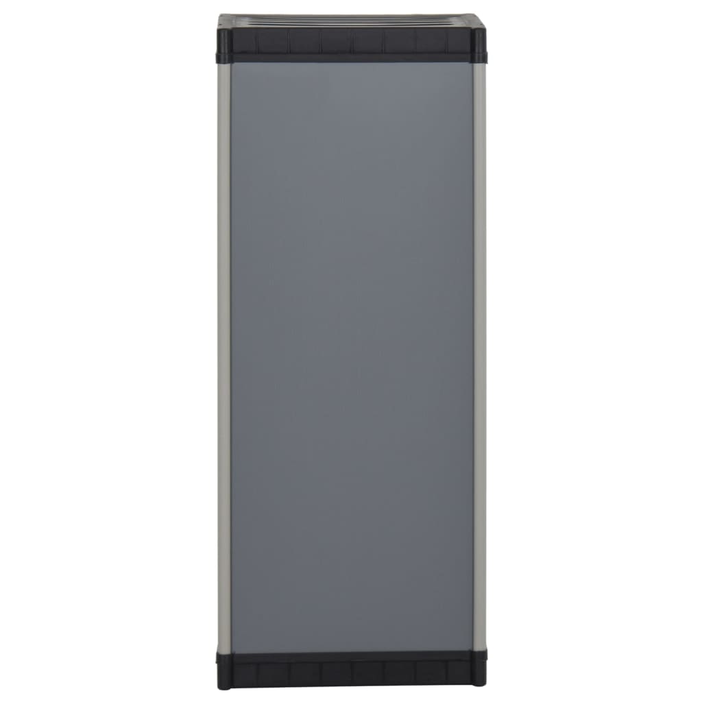 vidaXL Dulap de depozitare grădină, cu 1 raft, gri/negru, 35x40x85 cm vidaXL Dulap de depozitare grădină, cu 1 raft, gri/negru, 35x40x85 cm
