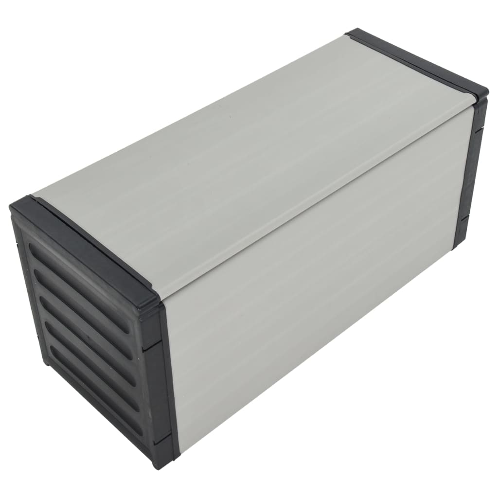 vidaXL Coș de deșeuri pentru grădină, gri, 85x34x40 cm vidaXL Coș de deșeuri pentru grădină, gri, 85x34x40 cm