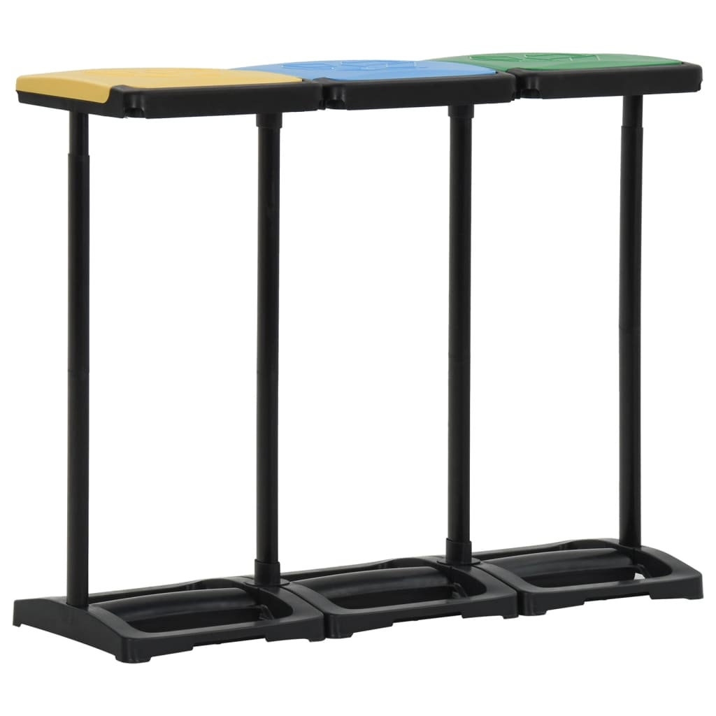 vidaXL Suporturi pentru saci de gunoi cu capac 240-330 L multicolor PP vidaXL Suporturi pentru saci de gunoi cu capac 240-330 L multicolor PP