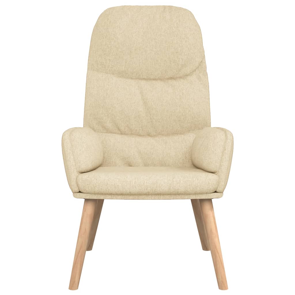 vidaXL Scaun de relaxare, crem, material textil